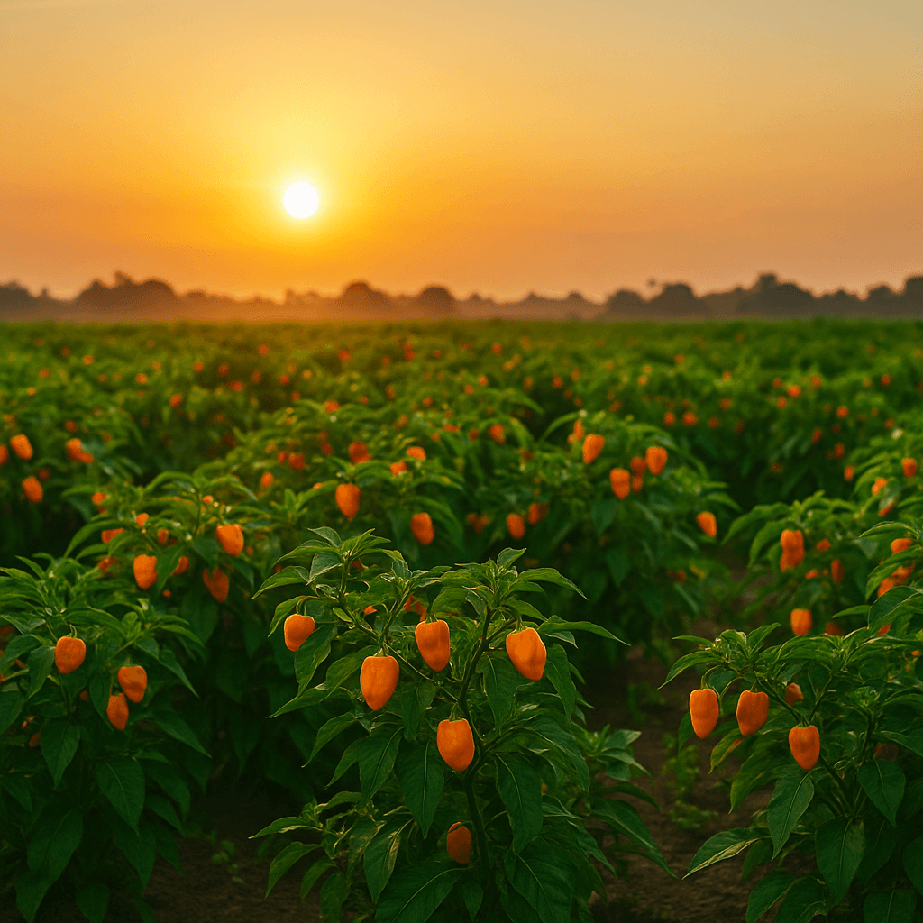 Irrigation system on the field